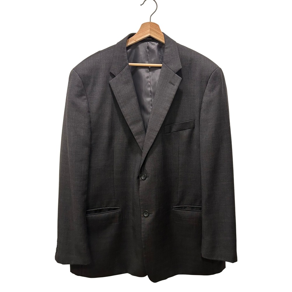 Joseph & Feiss Men's Blue/Gray Wool Blend Classic Fit Blazer Jacket Size 46 Reg.
